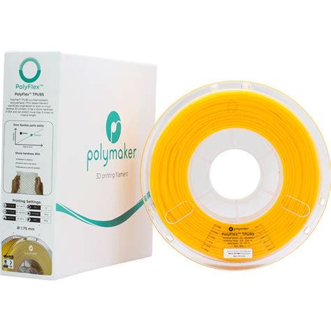 Polymaker Polyflex Tpu 95a 285mm Yellow Filament 750gms 3d Filaprint