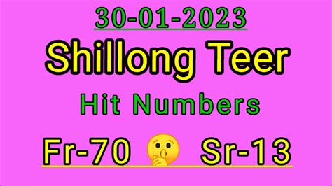 Shillong Teer Results 30 01 2023 Shillong Teer Target Shillong Teer