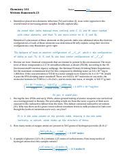 Chem Homework Answer Key Pdf Chemistry Written Homework