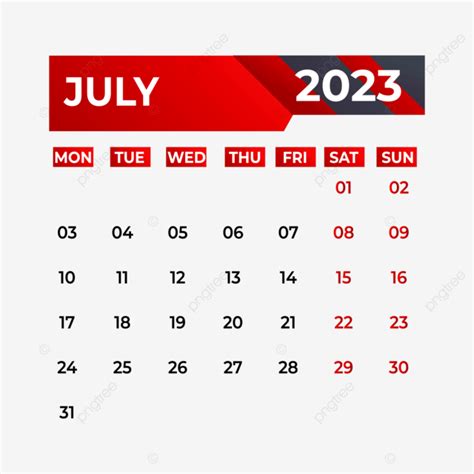 Design De Calendário 2023 Julho Png Design De Calendário 2023 Calendário Julho 2023 Imagem