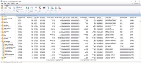 Smartlist Combining Payables Distributions To General Ledger Transactions