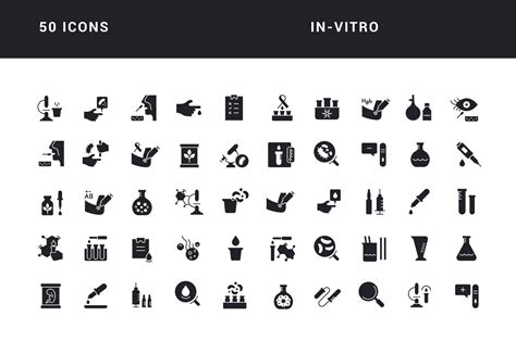 Set Of Simple Icons Of In Vitro 10559786 Vector Art At Vecteezy