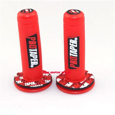 Pro taper Motorcycle High Quality Protaper Dirt Pit Bike Motocross 7/8"red Handlebar Rubber Gel ...