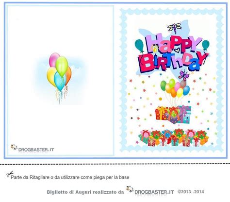 Raccolta Di Bigliettini Di Auguri Per Il Compleanno Da Stampare Gratis