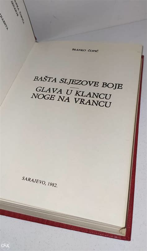 BRANKO COPIC BASTA SLJEZOVE BOJE Beletristika OLX Ba