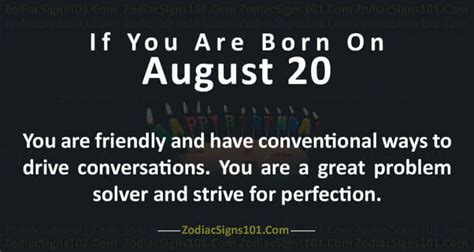 August 20 Zodiac is Leo, Birthdays and Horoscope - ZodiacSigns101