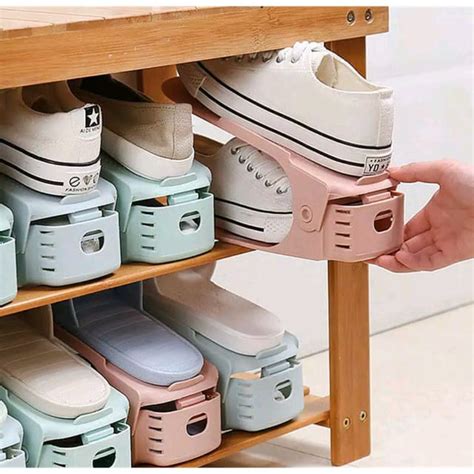 Adjustable Shoes Organizer Stacking Shoe Storage Rack Shopee Philippines