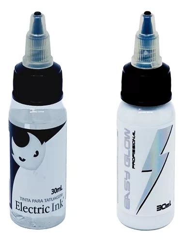 Set Tinta Easy Glow Tatuagem Ghost White E Diluente Frete Gr Tis