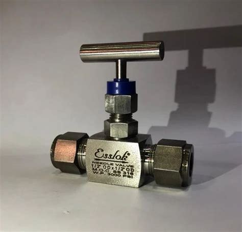 Psi Esslok Stainless Steel Needle Valve A Small Port And A