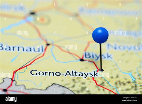gorno altaysk pinned map russia stock photo alamy