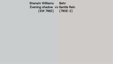 Sherwin Williams Evening Shadow SW 7662 Vs Behr Gentle Rain 790E 2