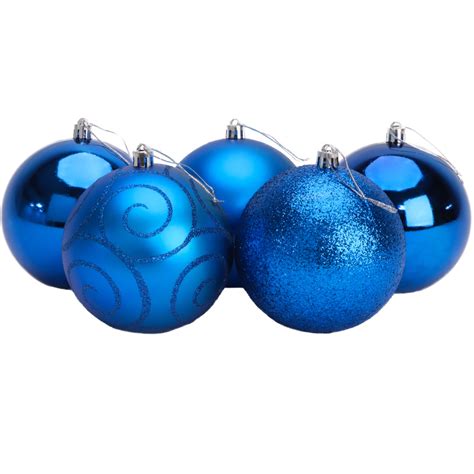 Christmas Concepts® Pack Of 5 Extra Large 100mm Christmas Tree Baubles Shiny Matte