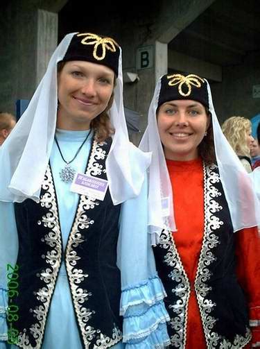 Tatar people national costumes photos