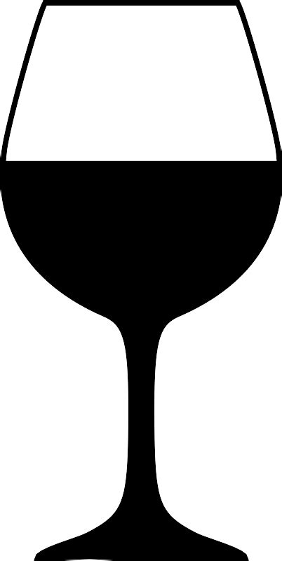 Wine Glass Half Full Public Domain Vectors