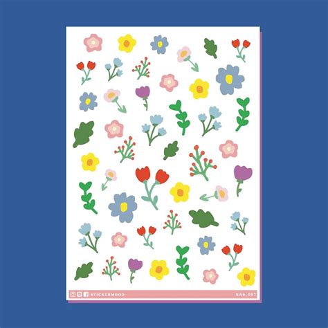 Pastel Floral Sticker 設計館 Stickermood 貼紙 Pinkoi