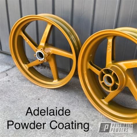 Motorcycle Wheels In Memphis Gold Prismatic Powders