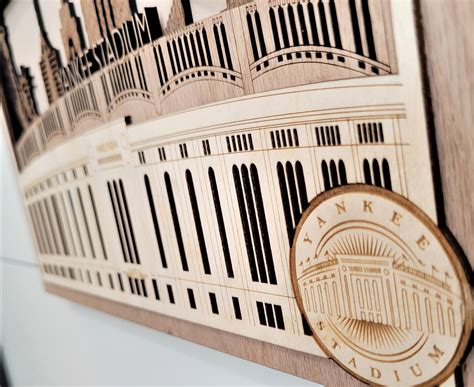 Yankee Stadium Home of the New York Yankees Layered Wooden Ballpark
