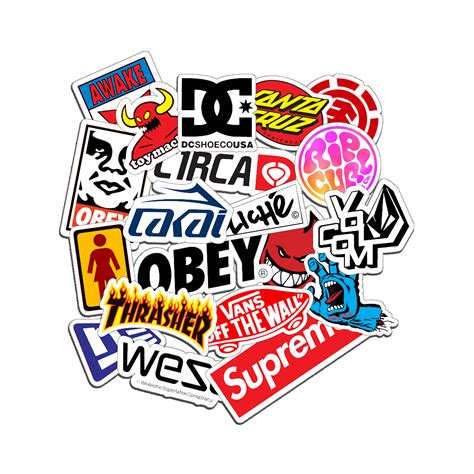 Stickers Skateboarding Logos X20 Valu® Gráfica Creativa