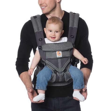 Ergobaby Omni 360 Cool Air Mesh Heather Grey baby carrier 4 Positions