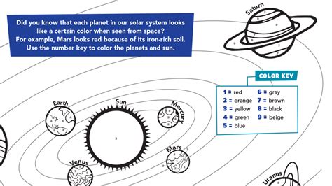 Solar System Color By Number