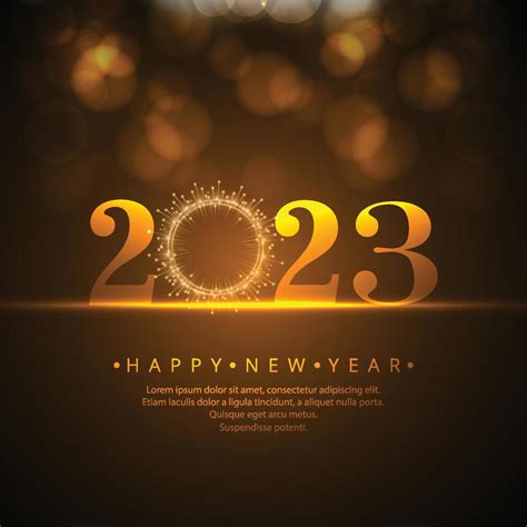 2023 happy new year greeting card background 12733044 Vector Art at ...