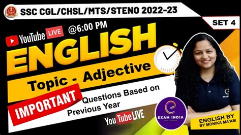 Adjectives Class English Grammar For Ssc Cgl Cpo Chsl Sbi Ibps