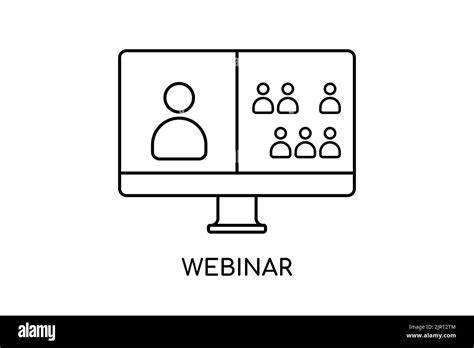 Video Conference Icon Online Meeting Teaching Webinar Symbol