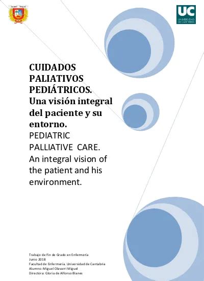 PEDIATRIC PALLIATIVE CARE An Integral Vision Of The Patient And His