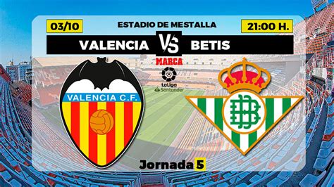 La Liga Santander Valencia Betis horario y dónde ver hoy en TV el