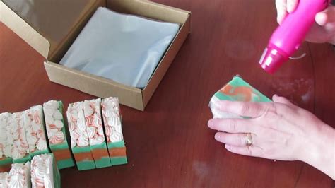 Shrink Wrapping Taller Soaps With Paper Mart Shrink Wrap Bags YouTube