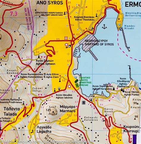 Hiking Map - Syros Island (Greece) | Terrain Cartography – La Compagnie des Cartes - Le voyage ...