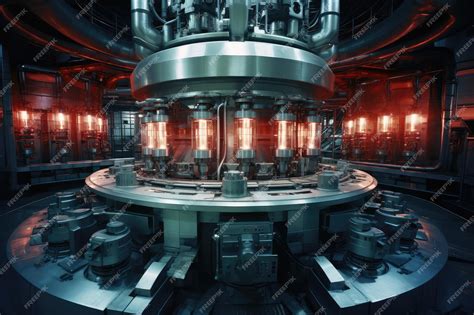 Premium AI Image | Inside a nuclear reactor in a power plant or science