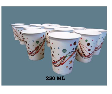 Multicolor 250 Ml Disposable Printed Paper Glass Size 210ml At Rs 0 6