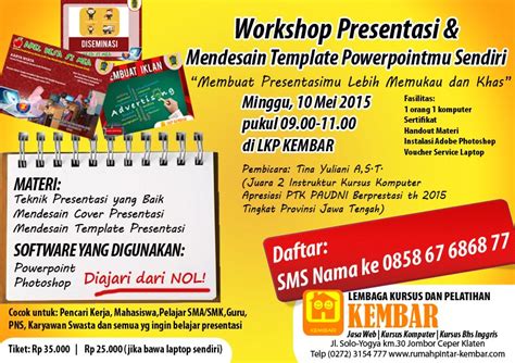 Workshop Presentasi Mendesain Template Powerpointmu Sendiri Kursus