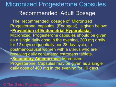Micronized Progesterone Capsules For Prevention Of Endometrial