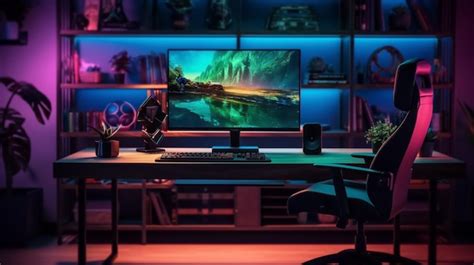 Premium AI Image | PC Desk Setup