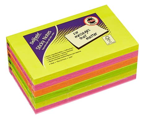 Buy Snopake X Mm Neon Assorted Sticky Notes Pack Of Sheets