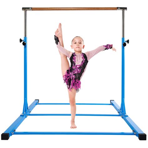 Dai&F Gymnastics Bar for Kids, 3' to 5' Gymnastics Bars for Home with 1 ...