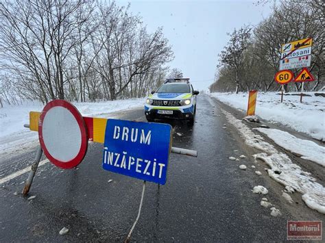 Trei drumuri naţionale şi 13 judeţene BLOCATE S a activat Centrul de