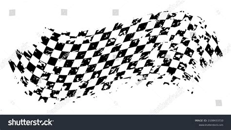 Grunge Waing Car Race Flag Scratches Stock Vector Royalty Free