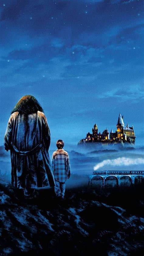 painting-of-hagrid-and-harry-harry-potter-phone-wallpaper-standing-on-a ...