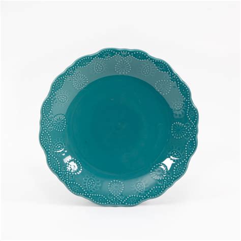 The Pioneer Woman Cowgirl Lace 12 Piece Dinnerware Set Teal