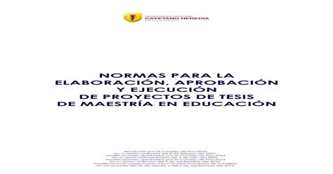 Normas Para La ElaboraciÓn AprobaciÓn Y Normas Para La ElaboraciÓn