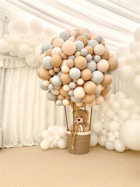 Balloon Hot Air Balloons By Bubblegum Balloons Classy Baby Shower Hot Air Balloon Baby