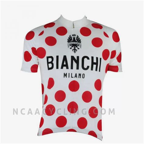 Bianchi Polka Dot Tour De France Jersey Short Sleeve NCAA CYCLING