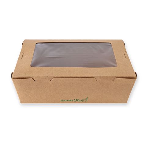 Bio Foodboxen Menu Mit Sichtfenster Kraftpapier PLA 6 4cm 21 5cm Kaufen