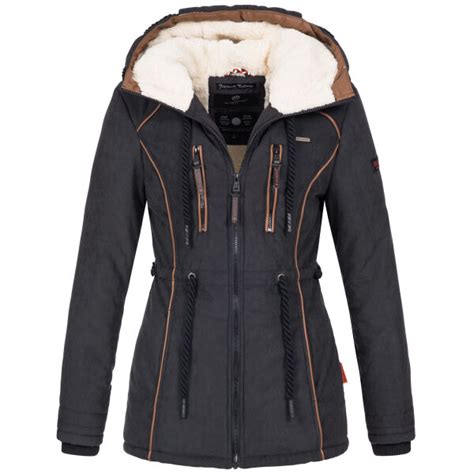 Marikoo Maigl Ckchen Damen Winter Jacke Mit Teddyfell B Golden B