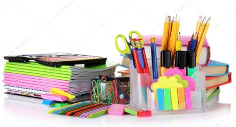 Bright Stationery And Books — Stock Photo © Belchonock 6793054