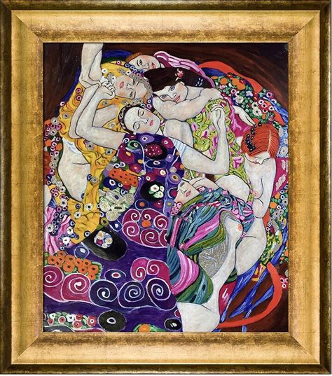 Overstock Art La Pastiche The Virgin Framed Wall Art By Gustav Klimt