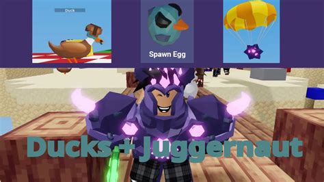 Bedwars New Ducks And Juggernaut Game Mode Roblox Youtube